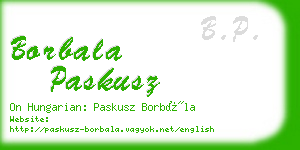 borbala paskusz business card